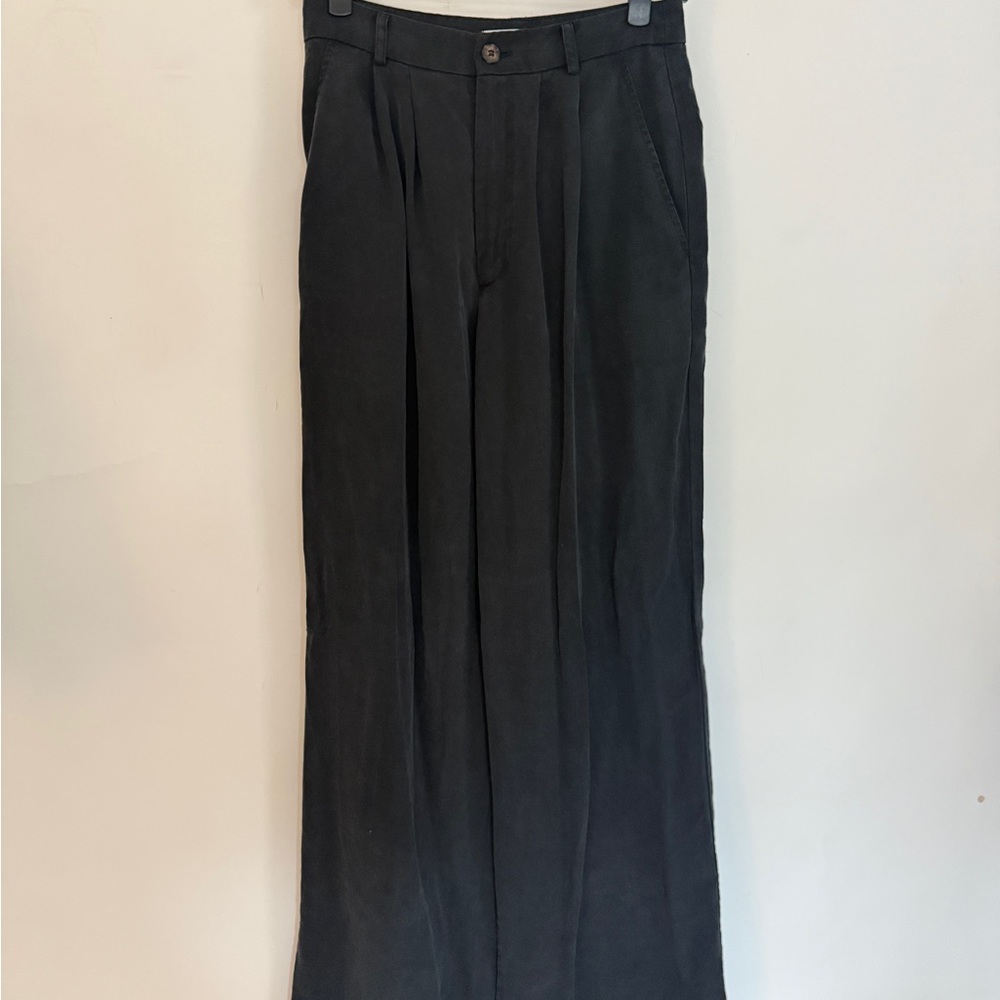 REFORMATION Charcoal Trousers Pants - Picture 2 of 6